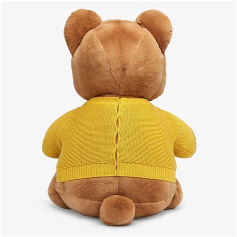 giant fendi bear|honey colored sheared mink giant teddy bear .